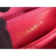 Chanel 23S Trendy CC in medium size 25, peach pink, lambskin, light gold-tone hardware, Hass Factory leather, 17x25x12cm