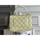 Chanel 23S Trendy CC in medium size 25, light yellow, lambskin, light gold-tone hardware, Hass Factory leather, 17x25x12cm