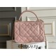 Chanel 23S Trendy CC in medium size 25, light pink, lambskin, light gold-tone hardware, Hass Factory leather, 17x25x12cm