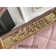 Chanel 23S Trendy CC in medium size 25, light pink, lambskin, light gold-tone hardware, Hass Factory leather, 17x25x12cm