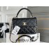 Chanel Classic Trendy CC in medium size 25, black, lambskin, light gold-tone hardware, Hass Factory leather, 17x25x12cm