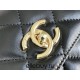 Chanel Classic Trendy CC in medium size 25, black, lambskin, light gold-tone hardware, Hass Factory leather, 17x25x12cm