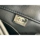 Chanel Classic Trendy CC in medium size 25, all black So Black, black lambskin, Hass Factory leather, 17x25x12cm