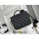 Chanel Classic Vanity Case Small 17 in Black, Gold Hardware, Caviar Leather, Hass Factory Leather, Dimensions: 14x17x8cm.