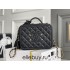 Chanel Classic Vanity Case Medium 21 in Black, Gold Hardware, Caviar Leather, Hass Factory Leather, Dimensions: 16x21x9cm.