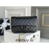 Chanel Classic Flap Bag in 2.55 Diamond Pattern So Black, Medium 24, All Black, Lambskin Leather, Padded Leather, Hass Factory Leather, Dimensions: 24x16x8cm.