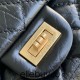 Chanel Classic Flap Bag in 2.55 Diamond Pattern So Black, Medium 24, Black, Gold Hardware, Lambskin Leather, Padded Leather, Hass Factory Leather, Dimensions: 24x16x8cm.