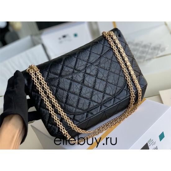 Chanel Classic Flap Bag in 2.55 Diamond Pattern So Black, Large 28, Black, Gold Hardware, Lambskin Leather, Padded Leather, Hass Factory Leather, Dimensions: 28x20x8cm.