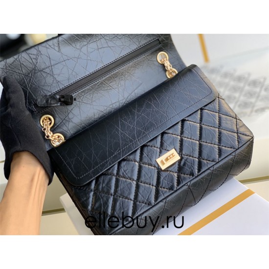 Chanel Classic Flap Bag in 2.55 Diamond Pattern So Black, Large 28, Black, Gold Hardware, Lambskin Leather, Padded Leather, Hass Factory Leather, Dimensions: 28x20x8cm.