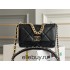 Chanel 19 WOC (Wallet on Chain) in Lambskin Leather, Black, Gold Hardware, Hass Factory Leather, Dimensions: 20x18x9cm.