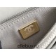 Chanel 19 WOC (Wallet on Chain) in Lambskin Leather, Dark Gray, Gold Hardware, Hass Factory Leather, Dimensions: 20x18x9cm.