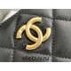 Chanel 23A Hobo Bag in Lambskin Leather, Black, Gold Hardware, Hass Factory Leather, Dimensions: 19x24x5cm.