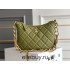 Chanel 23A Hobo Bag in Calfskin Leather, Avocado Green, Gold Hardware, Hass Factory Leather, Dimensions: 19x24x5cm.