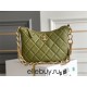 Chanel 23A Hobo Bag in Calfskin Leather, Avocado Green, Gold Hardware, Hass Factory Leather, Dimensions: 19x24x5cm.