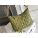 Chanel 23A Hobo Bag in Calfskin Leather, Avocado Green, Gold Hardware, Hass Factory Leather, Dimensions: 19x24x5cm.