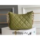 Chanel 23A Hobo Bag in Calfskin Leather, Avocado Green, Gold Hardware, Hass Factory Leather, Dimensions: 19x24x5cm.