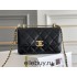 Chanel Classic Flap Bag with Double Gold Ball, Mini 19cm, Black, Gold Hardware, Lambskin Leather, Hass Factory Leather, Dimensions: 12x19x8cm.