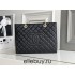 Chanel Grand Shopping Tote (GST) in Black with Gold Hardware, Caviar Leather, Hass Factory Leather, Dimensions: 34x24x12cm.