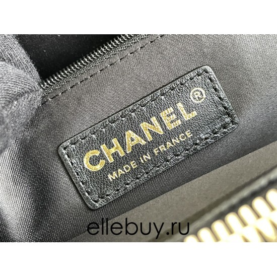 Chanel Grand Shopping Tote (GST) in Black with Gold Hardware, Caviar Leather, Hass Factory Leather, Dimensions: 34x24x12cm.