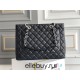 Chanel Grand Shopping Tote (GST) in Black with Silver Hardware, Caviar Leather, Hass Factory Leather, Dimensions: 34x24x12cm.