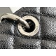 Chanel Grand Shopping Tote (GST) in Black with Silver Hardware, Caviar Leather, Hass Factory Leather, Dimensions: 34x24x12cm.