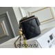 Chanel Vanity Case with Lipstick Holder, Gold Hardware, Gold Ball, Black with Gold Hardware, Mini 11, Lambskin Leather, Hass Factory Leather, Dimensions: 9x11x7cm.