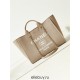 Chanel Beach Bag in Camel Color with White Letters, 38cm.