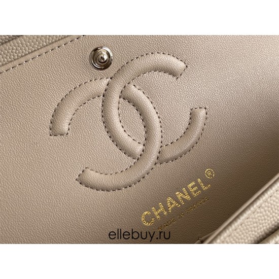 Chanel Classic Flap Bag in Small 23, Light Apricot, Champagne Gold Hardware, Caviar Leather, Hass Factory Leather, 23x15x6cm.