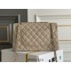 Chanel Classic Flap Bag in Medium 25, Light Apricot, Champagne Gold Hardware, Caviar Leather, Hass Factory Leather, 23x15x6cm.