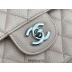 Chanel Classic Flap Bag in Pink with Silver Hardware, Lambskin Leather, Medium 25x16x7cm.