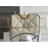 Chanel 19 Bag in Cream with Gold Hardware, Small 26, Lambskin Leather, Hass Factory Leather, 26x16x9cm.