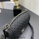 Chanel Le Boy Bag, Medium 25, Caviar Leather, Black with Silver Hardware, 25cm.