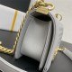 Chanel Le Boy Bag, Small 20, Caviar Leather, Gray with Gold Hardware, 20cm.