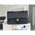 Chanel Classic Flap Bag in Medium 25, Black with Gold Hardware, Lambskin Leather, Hass Factory Leather, 25x16x7cm.