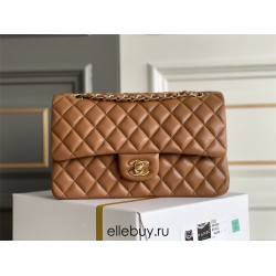 Chanel Classic Flap bag Medium 25 Caramel Gold Hardware Lambskin Hass Factory leather 25x16x7cm