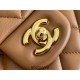 Chanel Classic Flap bag Medium 25 Caramel Gold Hardware Lambskin Hass Factory leather 25x16x7cm