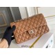 Chanel Classic Flap bag Medium 25 Caramel Silver Hardware Lambskin Hass Factory leather 25x16x7cm