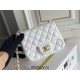 Chanel Classic Flap bag Mini 17 White Gold Hardware Lambskin Hass Factory leather 14x17x8cm