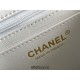 Chanel Classic Flap bag Mini 17 White Gold Hardware Lambskin Hass Factory leather 14x17x8cm