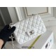 Chanel Classic Flap bag Mini 20 White Silver Hardware Lambskin Hass Factory leather 13x20x6cm