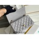 Chanel Classic Flap bag Mini 20 Grey Champagne Gold Hardware Lambskin Hass Factory leather 13x20x6cm