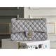 Chanel Classic Flap bag Medium 25 Grey Gold Hardware Lambskin Hass Factory leather 25x16x7cm