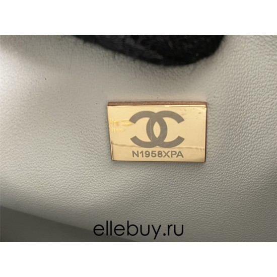 Chanel Classic Flap bag Medium 25 Grey Gold Hardware Lambskin Hass Factory leather 25x16x7cm