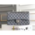 Chanel Classic Flap bag Medium 25 Grey Champagne Gold Hardware Lambskin Hass Factory leather 25x16x7cm