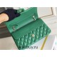 Chanel Classic Flap bag Medium 25 Green Champagne Gold Hardware Lambskin Hass Factory leather 25x16x7cm