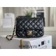 Chanel Classic Flap bag Mini 17 Black Gold Hardware Lambskin Hass Factory leather 14x17x8cm