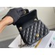 Chanel Classic Flap bag Mini 17 Black Gold Hardware Lambskin Hass Factory leather 14x17x8cm