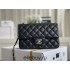 Chanel Classic Flap bag Mini 20 Black Silver Hardware Lambskin Hass Factory leather 13x20x6cm