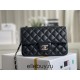 Chanel Classic Flap bag Mini 20 Black Silver Hardware Lambskin Hass Factory leather 13x20x6cm