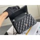 Chanel Classic Flap bag Mini 20 Black Silver Hardware Lambskin Hass Factory leather 13x20x6cm